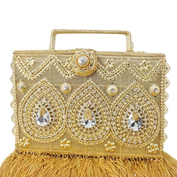 NWT Gold Box layered Chain Purse - Picture 3 of 5